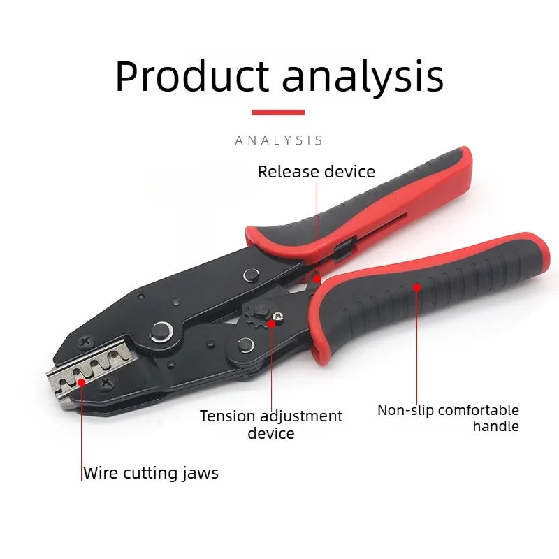 CLE-056BO Automotive Waterproof Connector Crimping Pliers 4-Jaw Round Crimp for Male Female Pin Terminal Wire Harness Tool
