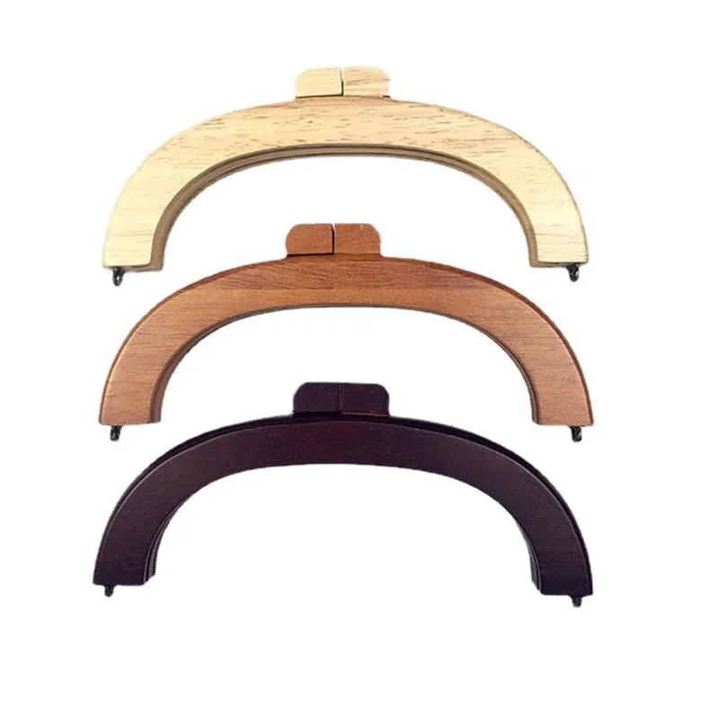 

20*7.5cm Wooden Bag Closure Handle Purse Frames Kiss Clasp Handbag Wallet Sewing Brackets DIY Bags Accessories