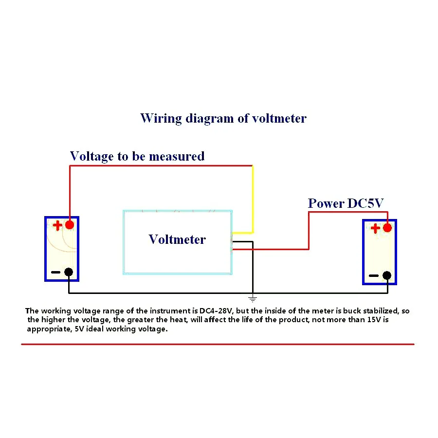 Imagem -04 - Led Voltagem Digital Display Voltímetro Monitor de Bateria Veículo Elétrico Carro dc 1000v 500v 300v 200v 100v 30v 036