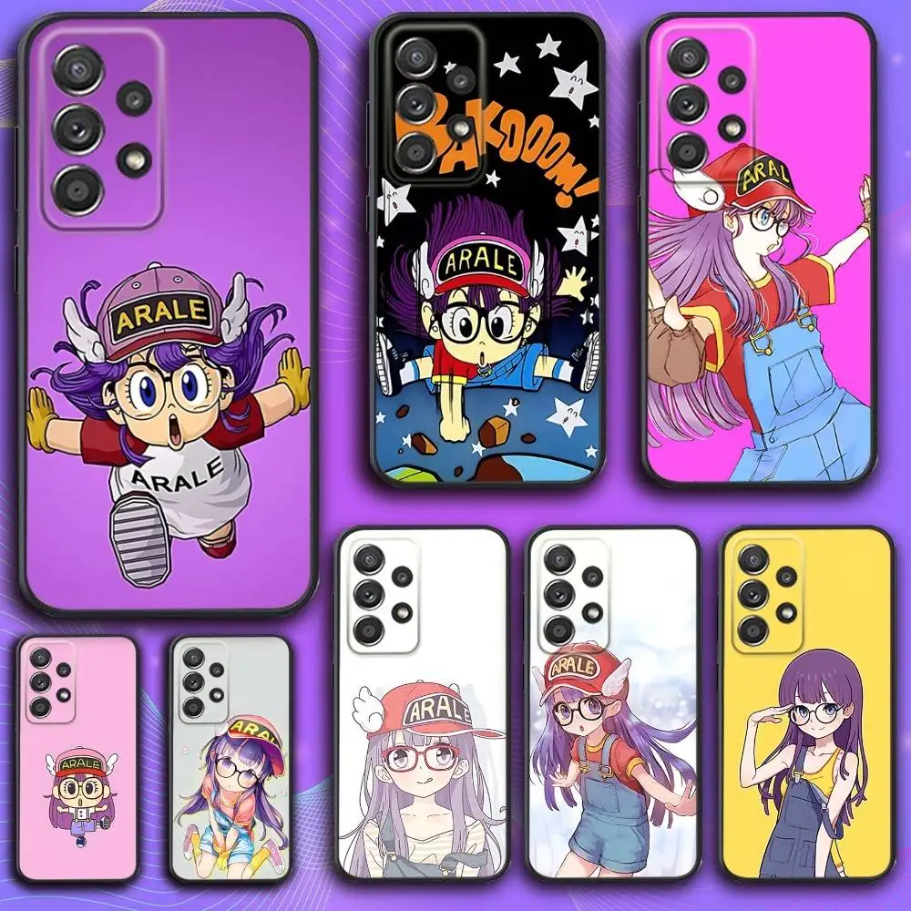 

A-Arale Anime N-Norimaki Phone Case For Samsung S 25,24,23,22,30,21,10,9,Ultra,Plus,Lite,FE,4,5 G Soft Black Case
