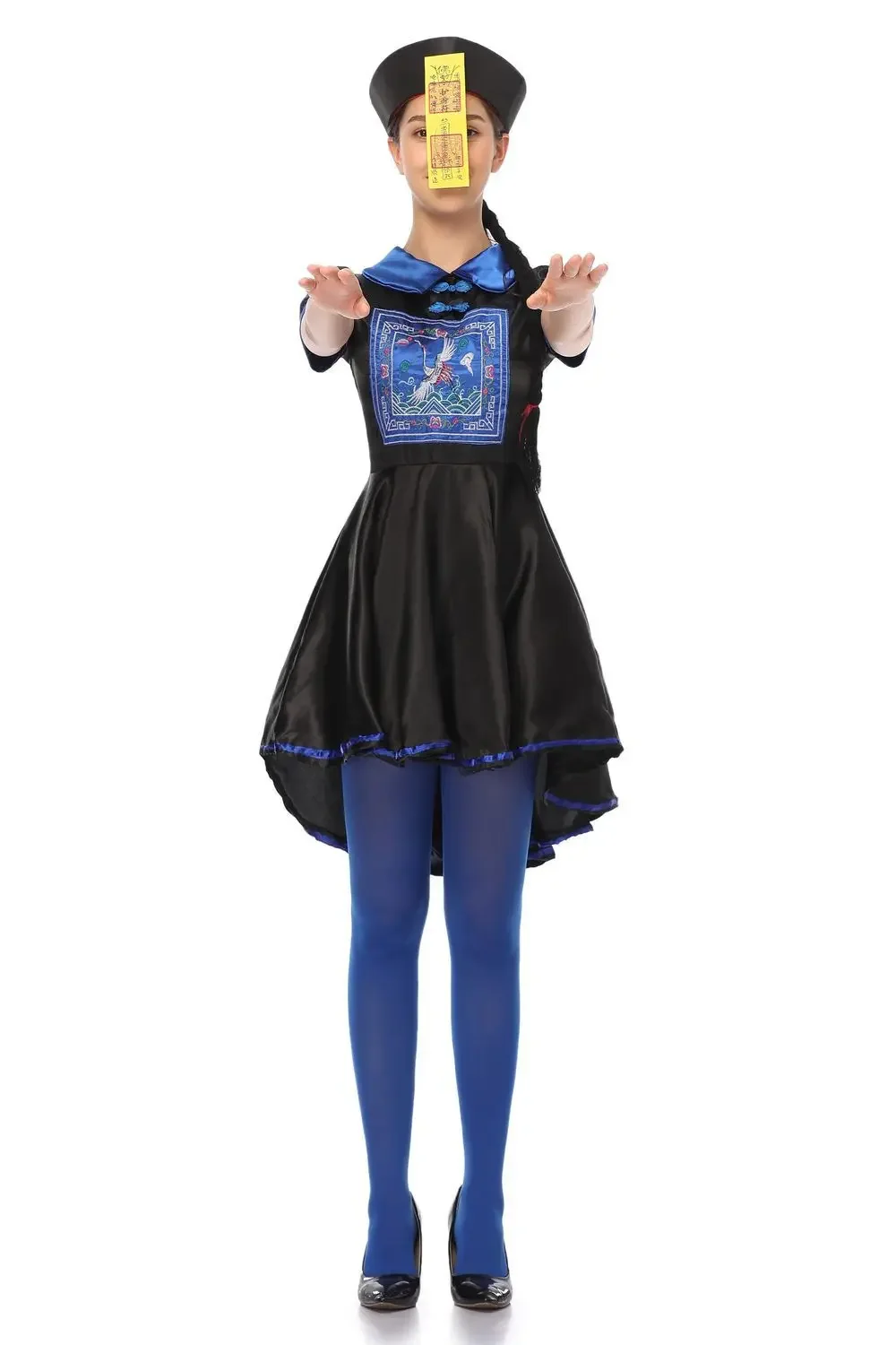 Costume de cosplay de zombie d'Halloween pour adultes, vêtements sanglants de vampire de la dynastie Qing