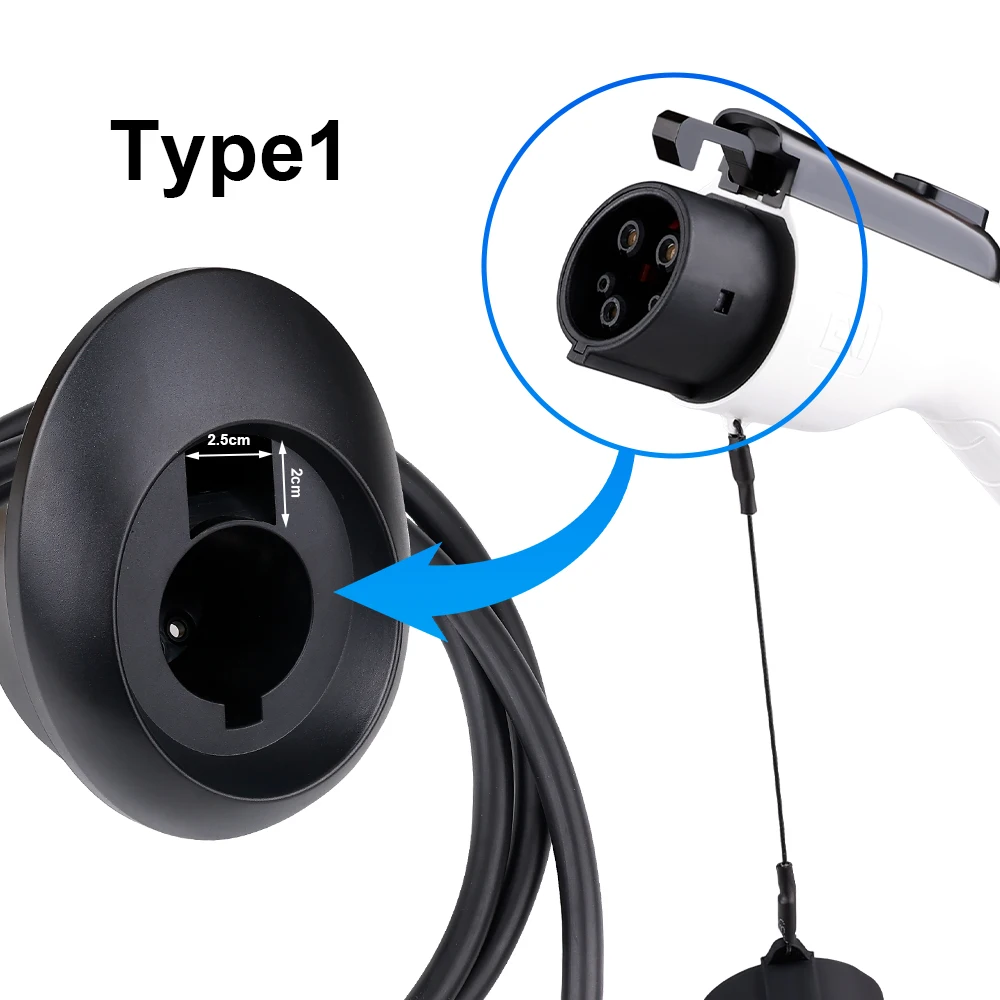 IPENGEN EV Charger Plug Holder Stand for TESLA Type 1 Type2 GB-T Standard Electric Vehicle Car Charger Wall Mount Bracket Socket