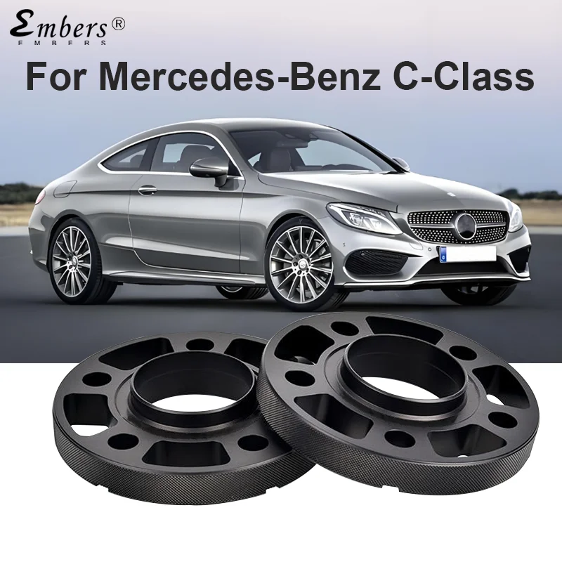 

Embers For Mercedes-Benz C-Class Black 5x112 CB 66.6mm Wheel Spacers Rims Hub Adapters Forged Aluminum Alloy 2 Pieces