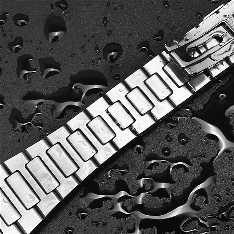 SCHIK For Patek Philippe Nautilus watch strap 5711/1A010 series stainless steel watch chain steel belt convex mouth 25mm-13mm