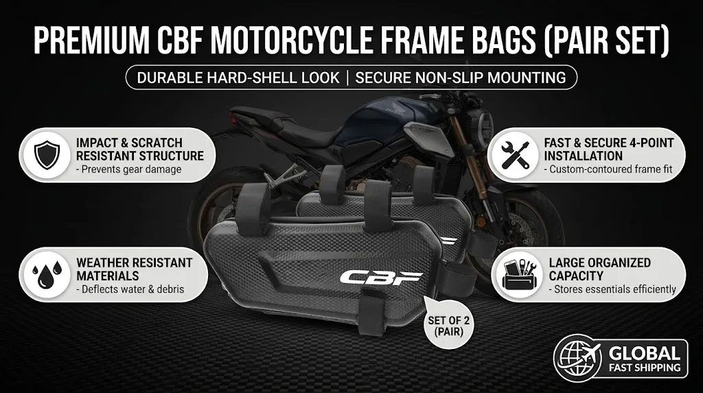 EVA Hard Shell Thickened Fabric Motorcycle Storage Bag Side Bag With LOGO For HONDA CBF 600 CBF1000 CBF CBF250 CBF500 CBF125