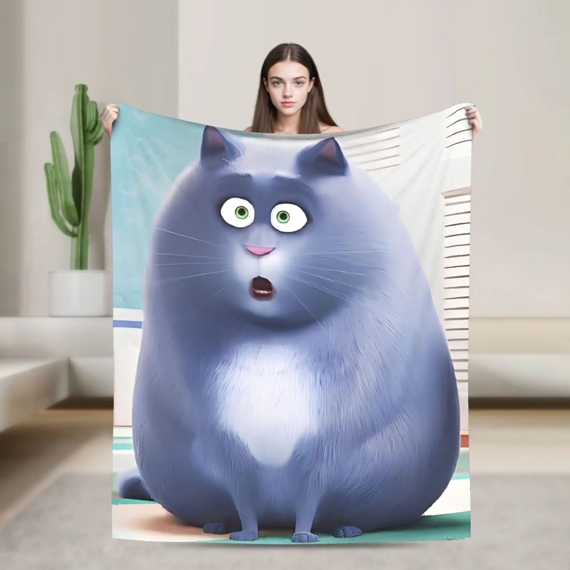 The Secret Life of Pet Blankets  Warm Soft Novelty Plush Throw Blanket For Child Outdoor Flannel Bedspread Bed Cover