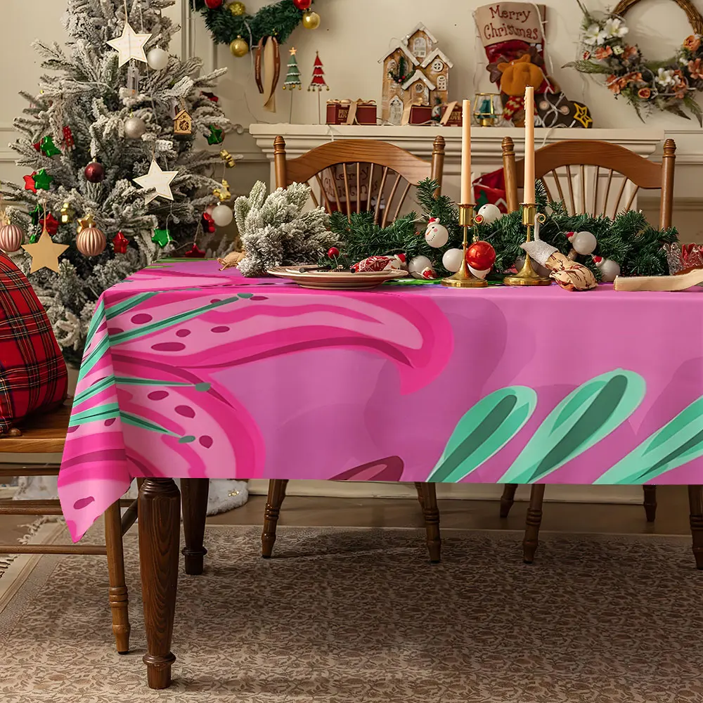 Hummingbird Hibiscus Waterproof table cloth, splash-proof tablecloth, for party, Halloween, Christmas, dining, camping