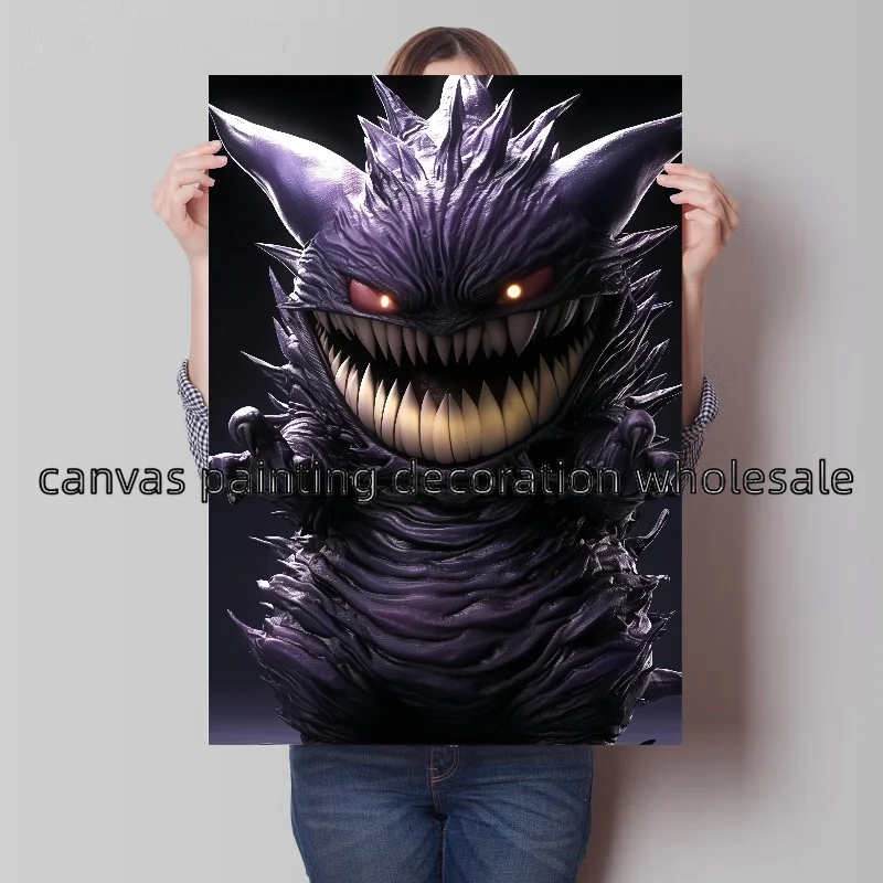 Pósteres periféricos de Anime Pokemon japonés Gengar Bulbasaur Charizard, arte moderno de moda, decoración de habitación, pintura en lienzo, regalo