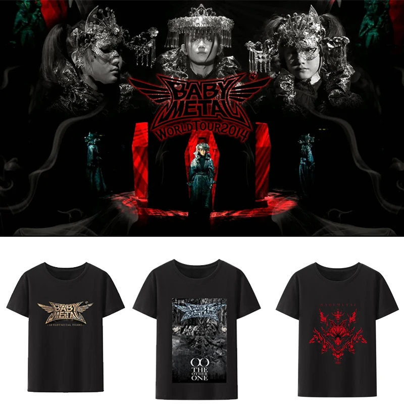 New Arrival BABYMETAL Heavy Metal Electroacoustic Band Tshirt Rock Band Men and Women Gift Leisure Street Hip-hop Fashion TShirt