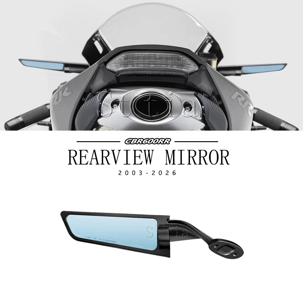 

Новое модифицированное зеркало заднего вида для мотоцикла с регулируемым поворотом и ветровым козырьком для Honda CBR600RR CBR 600 RR 2003-2026