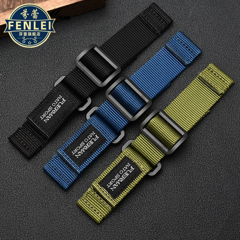 For Seiko Bell Ross Hamilton Panerai Watch band Waterproof Canvas Nylon Watch Strap Belt Outdoor sports Bracelet 20mm 22mm 24mm