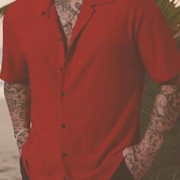 

Мужская повседневная удобная дышащая воротник стандартного кроя с воротником-стойкой, внутренняя одежда для всех морей...