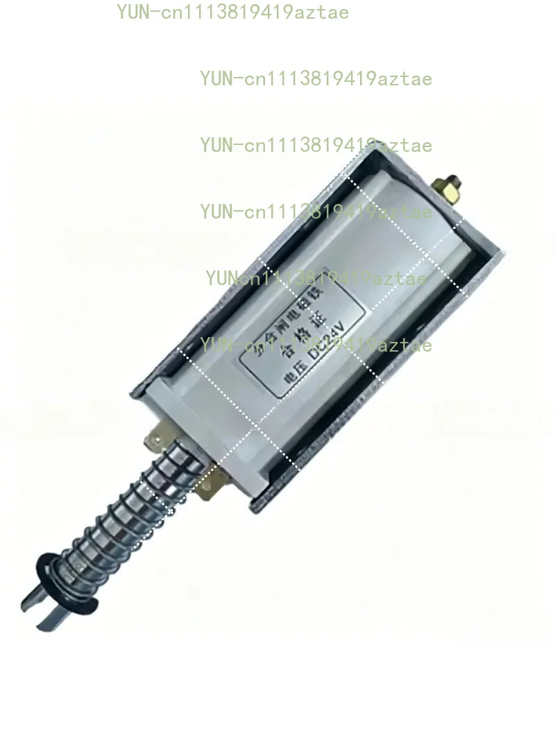 60mm Long Stroke Push-Pull Solenoid 15kg Force, AC/DC 24V 220V Micro Linear Actuator with Spring Return