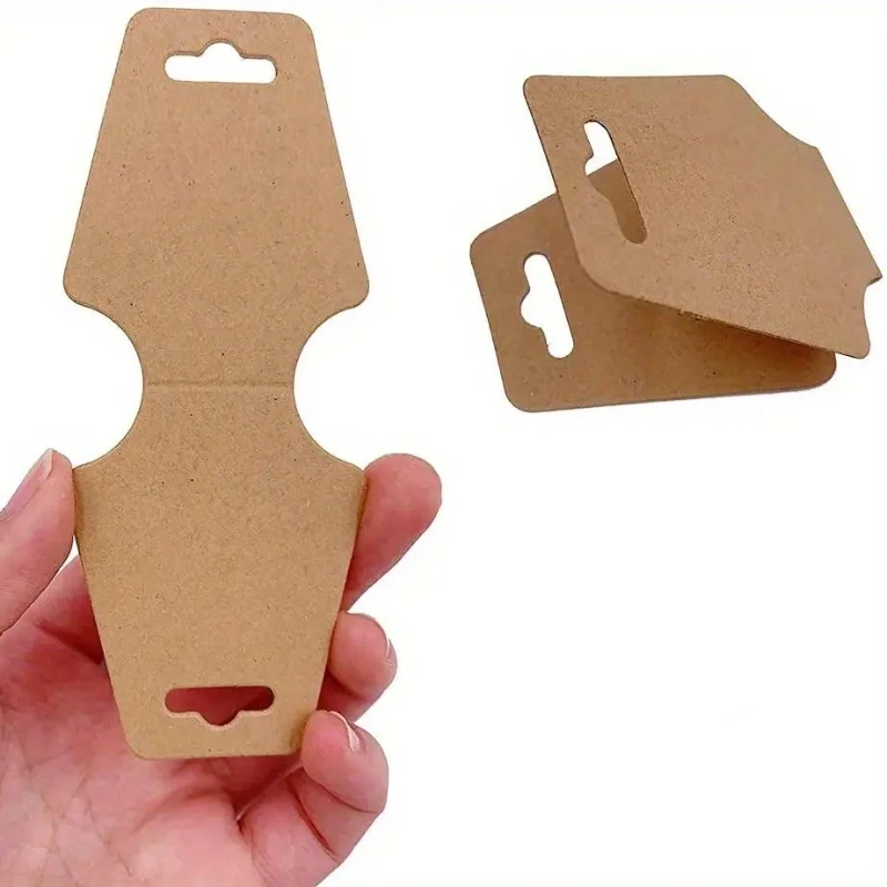 

50pcs 12x5cm Key Display Card Jewelry Stand Tag For Keychains Scrunchies Holder Supplies Organizer Packaging Small Businessess