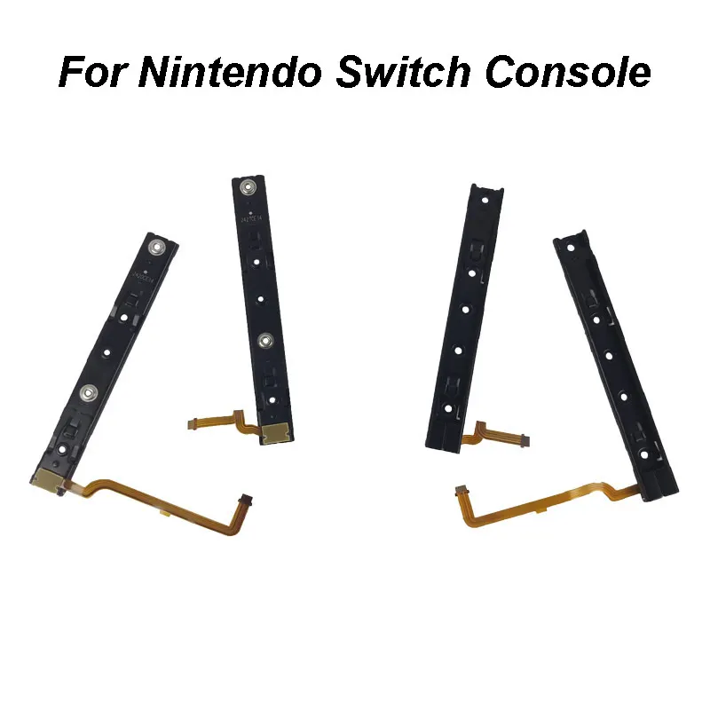 Left and Right Slide Rails With Flexible Cable Fixing Parts For Switch Game Console Rebuild Rails Original Repair Parts