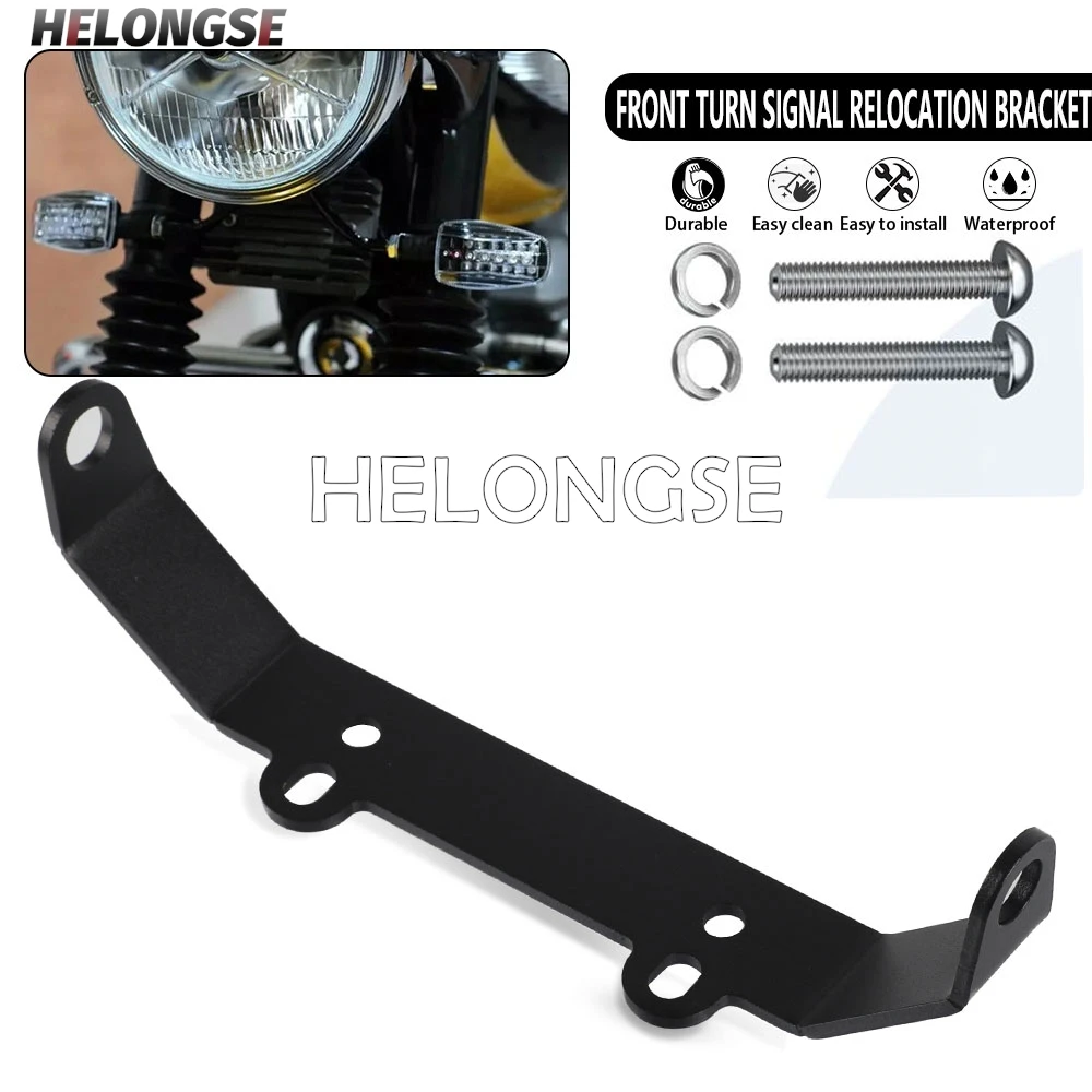 

For Bonneville T100/T120/Street Twin/Speed Twin/Street Cup 2016 - 2026 2025 2024 Motorcycles Front Turn Signal Relocation Kit