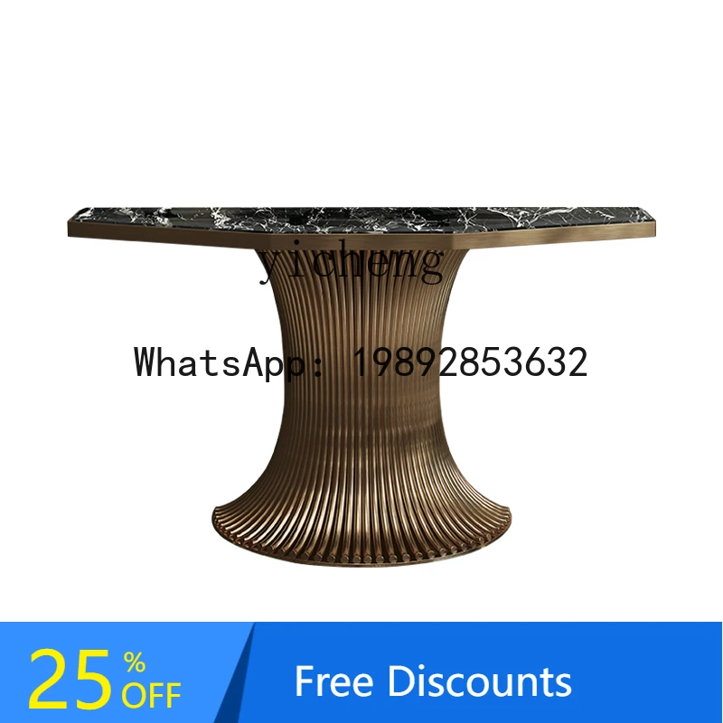 

AB Jane Luxury Natural Marble Entrance Table Entrance Cabinet High-end Simple Entrance Table