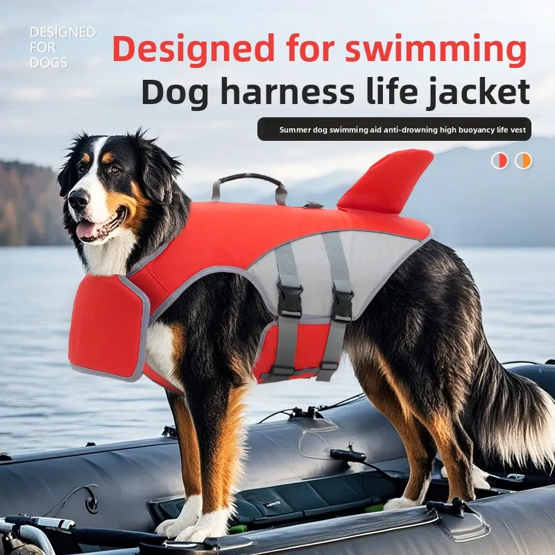 

New Pet Life Jacket Dog Swimsuit Anti-choking Water-resistant Leashable Medium Large Dog Buoyancy Safety Vest for Dogs Swim