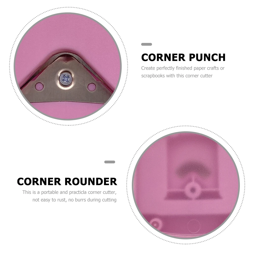 2pcs For Diy Making Portable Paper Punch Craft Tool No Rust Corner Rounder Plastic Picture Trimmer Stationery