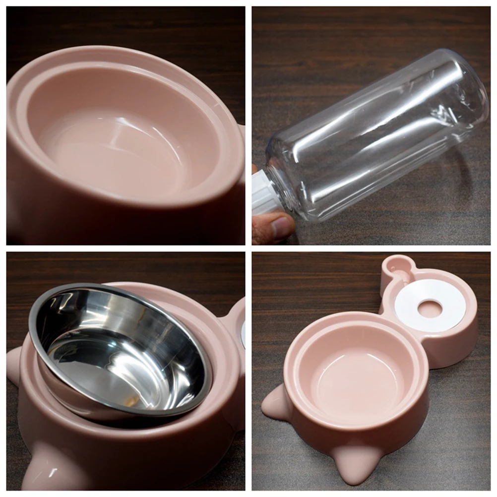 

Dual Feeder Cats Dogs Durable Premium Anti Tip Food Water Dispenser Safe Decor Bowl Cat Feeder Dog Bowl Pet Water Pet