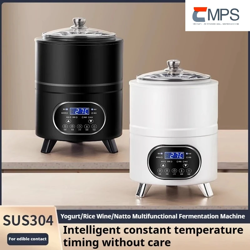 Automatic Multifunction Fermenter, 304 Stainless Steel, 220V Constant Temp Timer, Yogurt/Natto/Rice Wine Maker，Home/Commercial