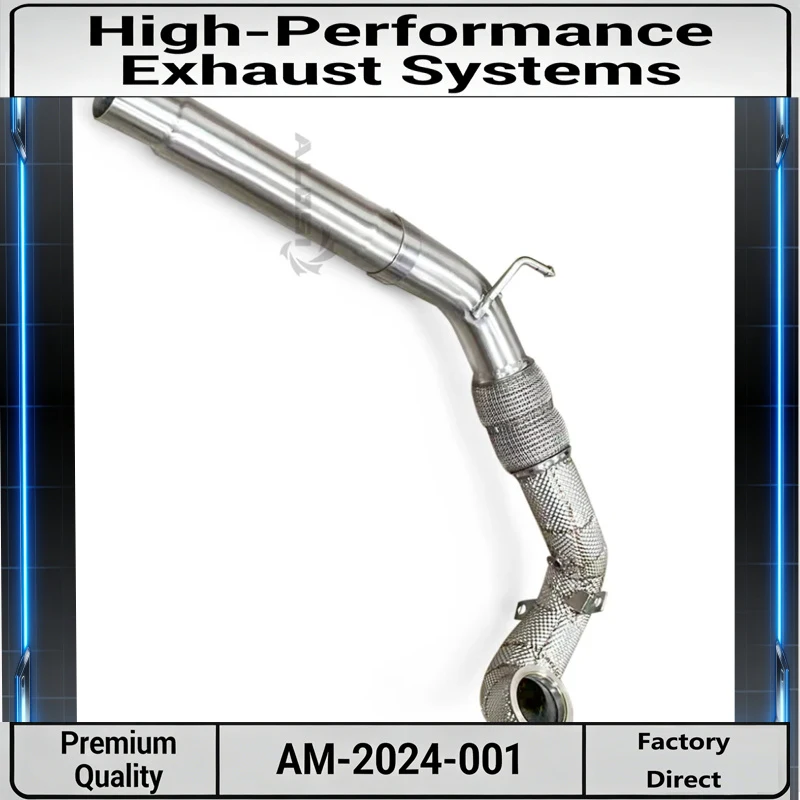 Tubo de Escape de Acero Inoxidable Compatible con Audi A3 2.0T 2012-2020, Modificación de Escape Automotriz, Reduce la Resistencia del Escape