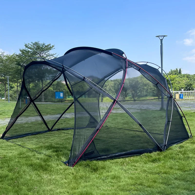 Outdoor mosquito net awning, door curtain aluminum frame camouflage/wild game style four seasons camping tent
