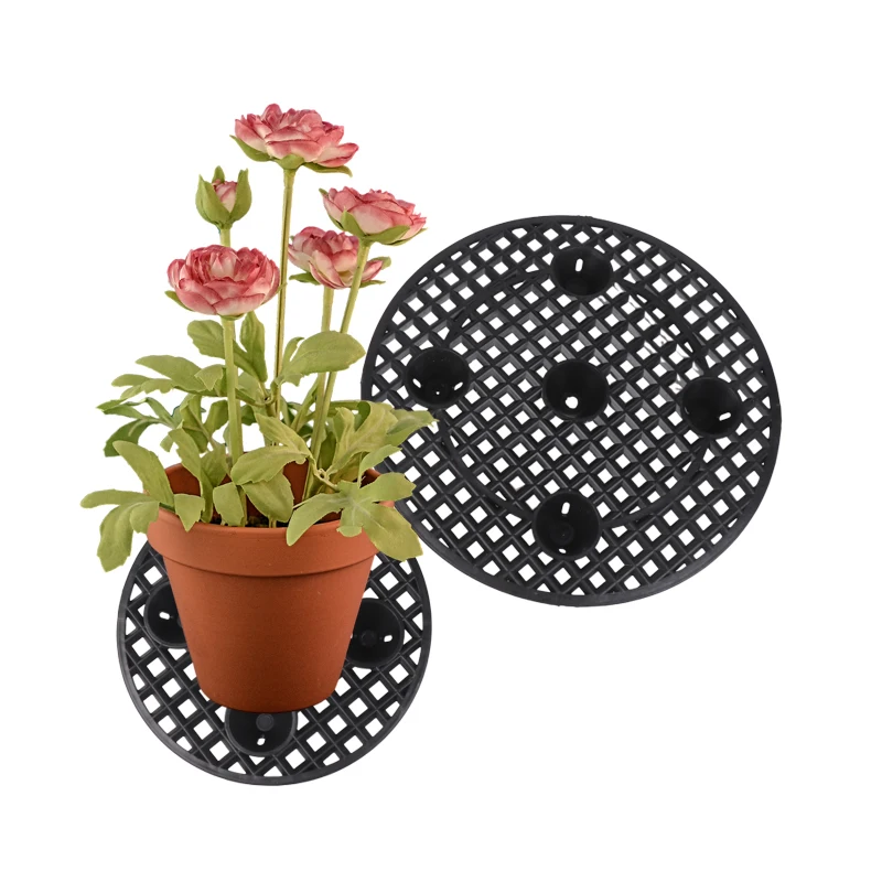 1Pc 20/30/40cm Mesh Breathable Root Control Planter Base Tray Booster To Prevent Rot And Damage To Planters On Patio Decks