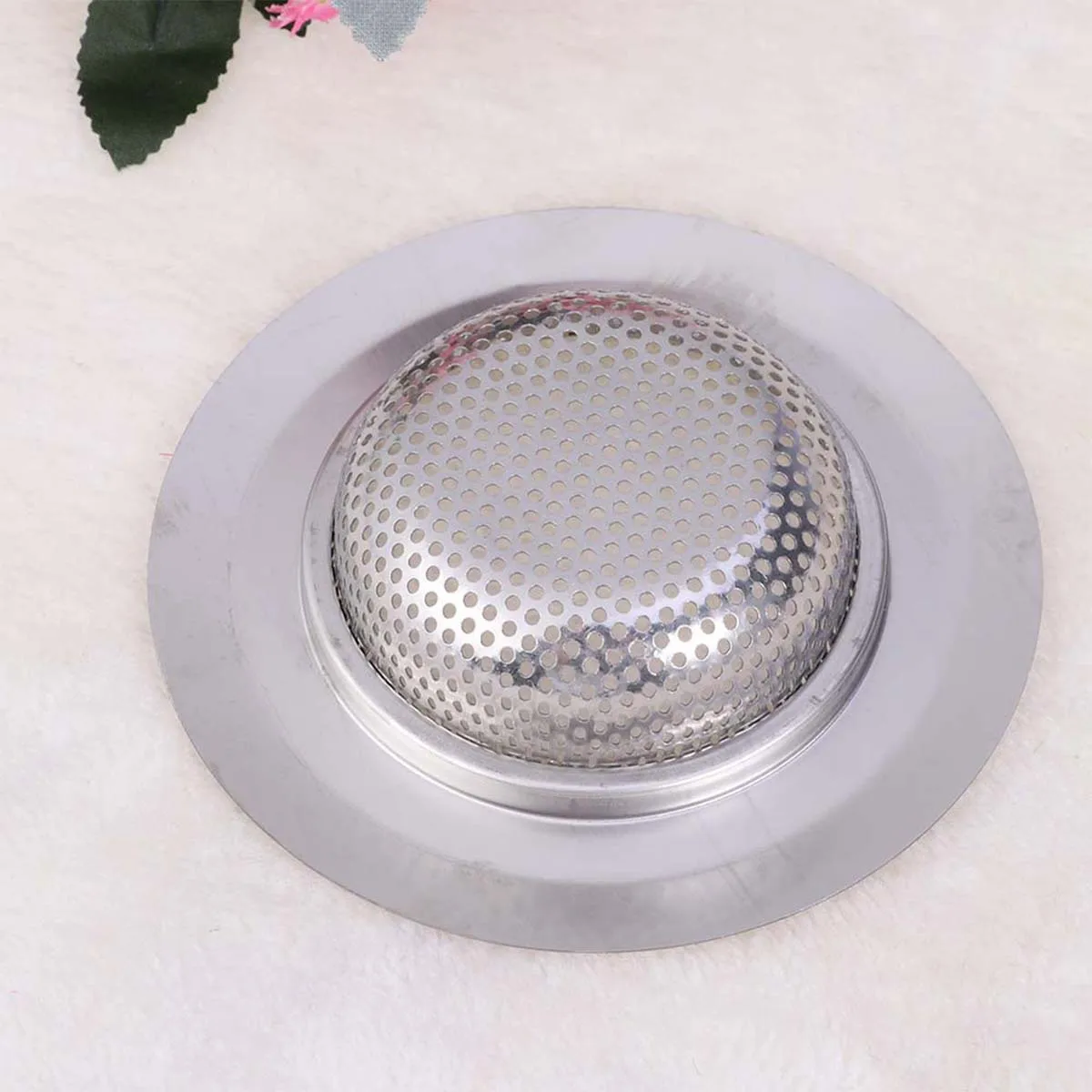 

Stainless Steel Kitchen Sink Strainer Oval Drain Mesh Basket Anti Block Rust Resistant Filter Catch Hair Residue