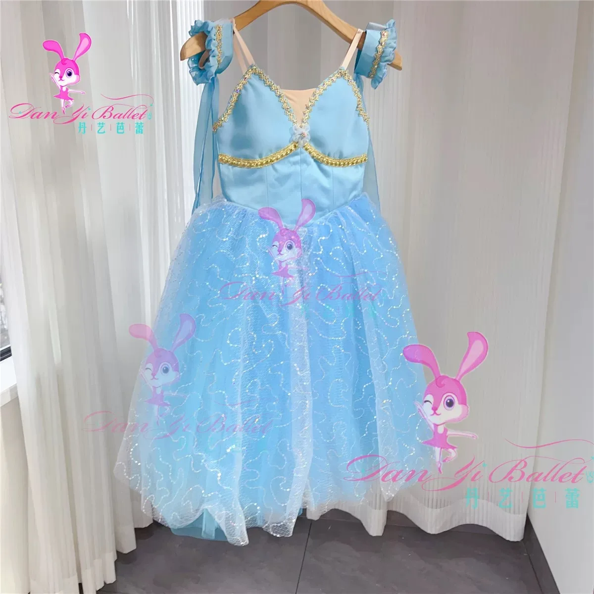 Simple children, adult women, ballet, sleeping beauty, blue gauze dress, professional customized performance clothes, competitio