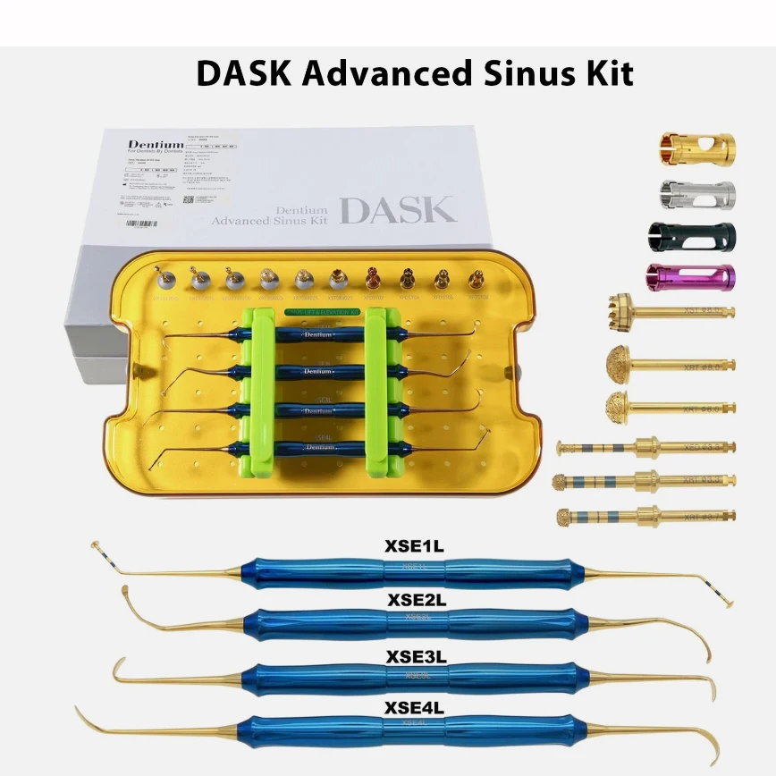 DASK  Kit Dentium Maxillary Sinus Lift Tools Dental Implant Surgical Instruments Surgical Tools Dentist Implant Drills Stoppers