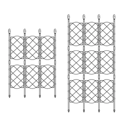 Garden Trellis for Climbing Plants Rustproof Iron Potted Vines Vegetables Vining Flowers Patio Metal Wire Lattices Grid Panels