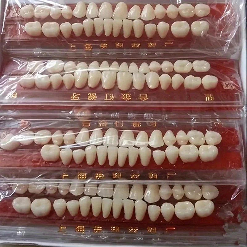 28pcs/Set Resin Teeth Materials Colors Shade Guide Teeth Oral Material Resin Teeth Model
