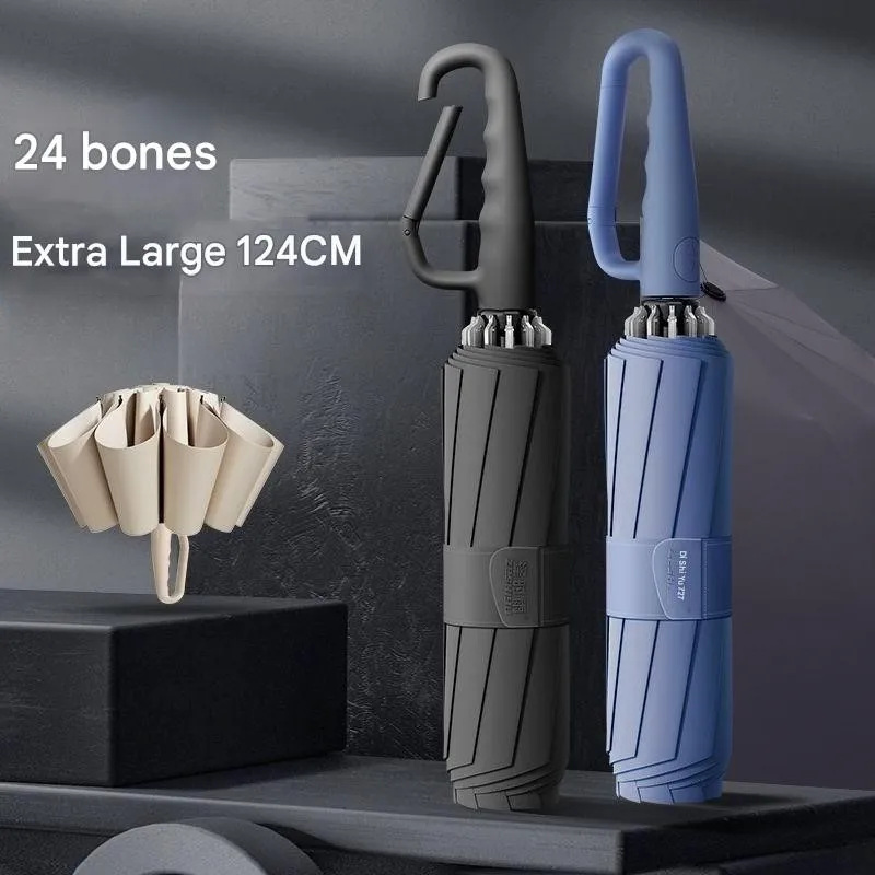 

Fully Automatic Buckle Reverse Portable Extra-large Folding Large Size Umbrella Enlarged Thickened Reinforced Umbrella