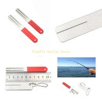 242F Sports Fish Hook Sharpener and Hone Fishing Hook Sharpen Tool Double Sided Diamond Stone Grit Fine Outdoor Fishing Knife
