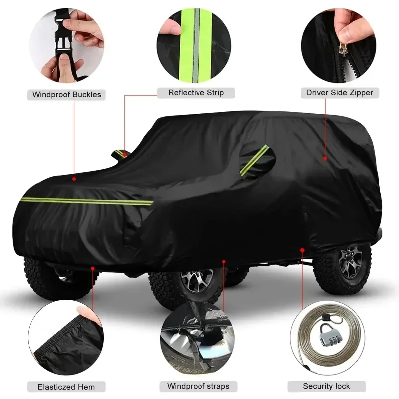 Customized Rainproof Windproof Snow protection Waterproof Car Cover Dustproof Outdoor