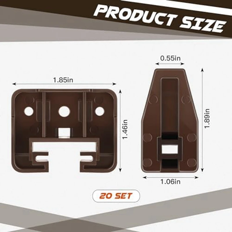 MELSlides and Guides Replacement Part, Under16:, Center Mount Stopper, Durable, 20Set