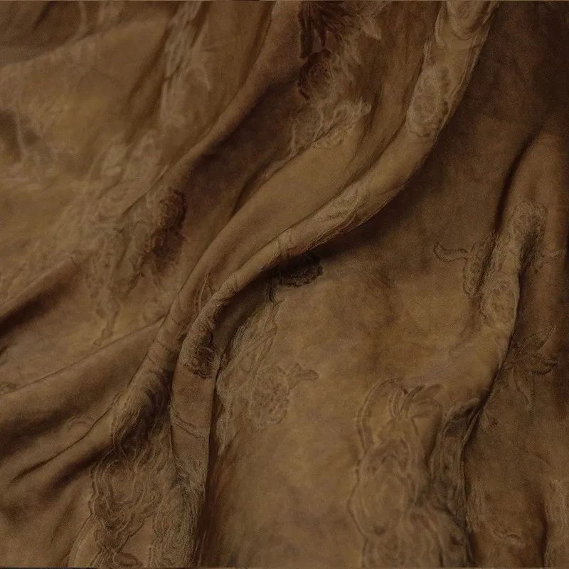 Artistic silk jacquard dirty dyeing art fabric a niche design