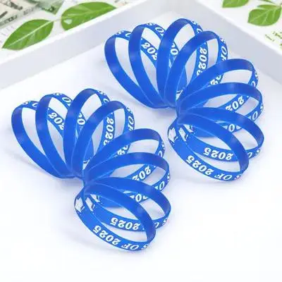 24 قطعة فئة 2025 التخرج أساور سيليكون لينة السلس مرنة طويلة الأمد لوازم الحفلات أساور سيليكون #6