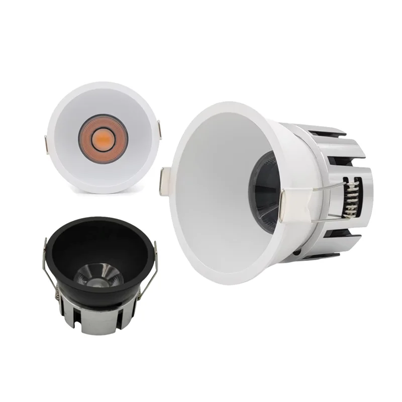 Embedded LED COB Downlight IP65 Waterproof Spotlight 5W 7W 10W 12W 15W White Black Ceiling Light Bathroom Kitchen Lighting