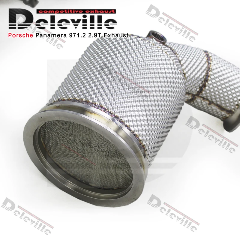 Uitlaat Catted Downpipe Voor Porsche Panamera 971/971.2 2.9T 2017-2023 Rvs Pijp Katalysator Downpipe uitlaatsysteem