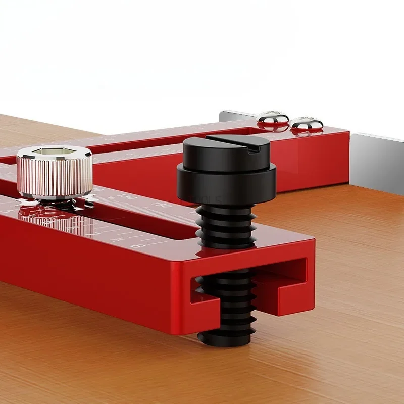 Imagem -05 - Modelo de Alça Métrica Polegada Gabarito Guia de Broca Armário Lidar com Botão Modelo Localizador Punchtool Gaveta Instalação Posicionamento Régua