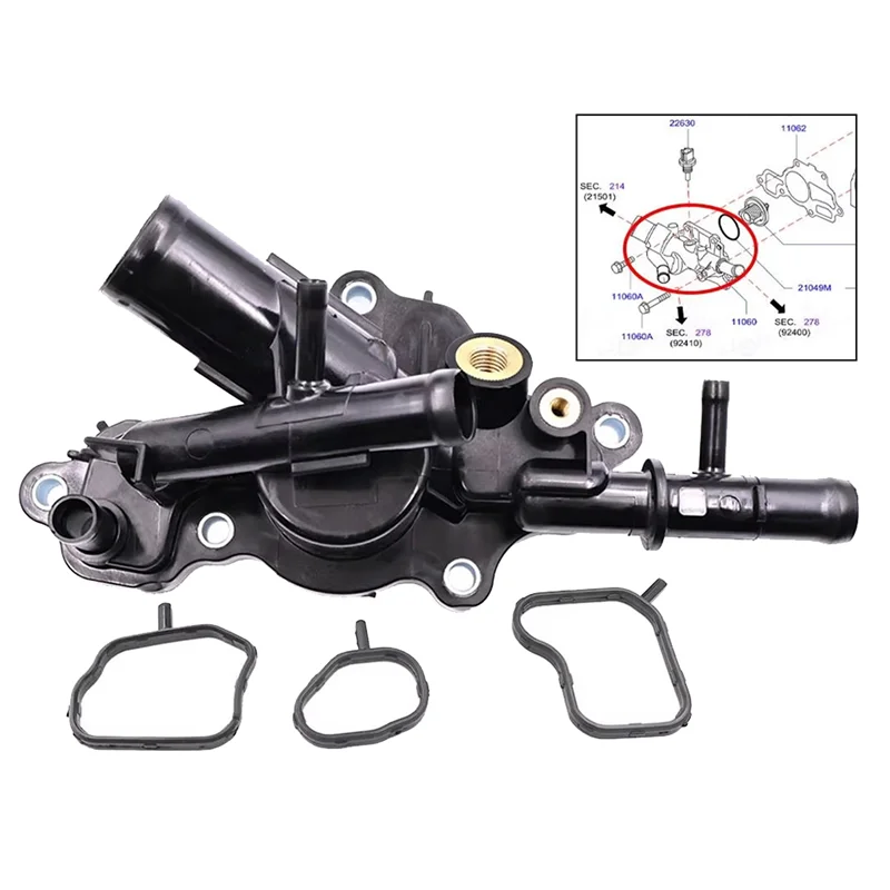 

Plain 11060-4BB1A Car Engine Radiator Thermostat Housing For Nissan Sentra Rogue Sport 1.8L 2.0L 2017-2022 11060-4BB0A