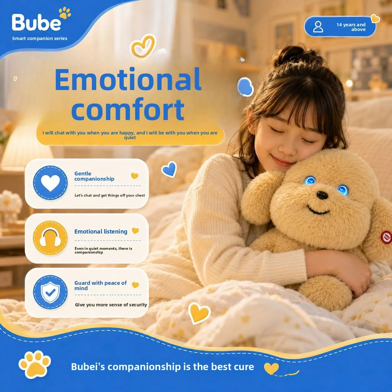 AI intelligent machine conversation teddy dog plush toy doll voice interaction accompany doll early education