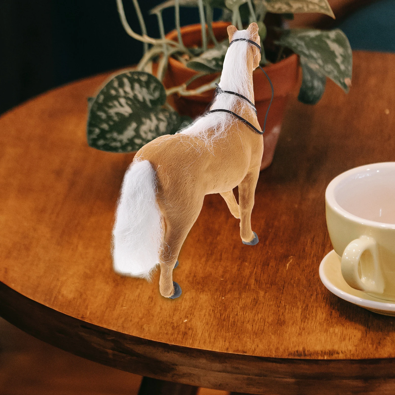 

Simulated Horse Decoration Black Stylish Creative Figurine Teaching Animal nament Tool naments Crafts