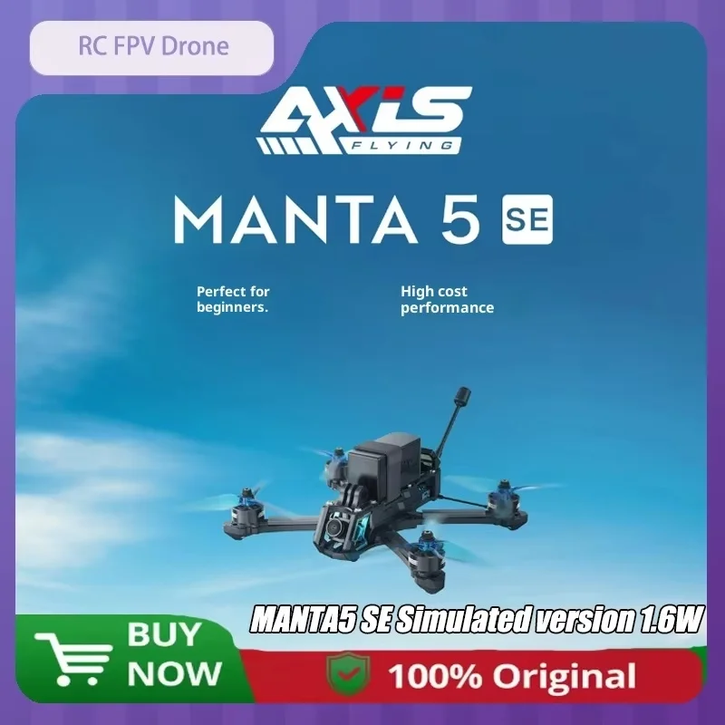 Axisfly MANTA 5 SE RC FPV Drone 5 pulgadas versión analógica ELRS 2,4G TBS/RTF admite transmisión de imagen de cámara RC FPV regalo de Navidad