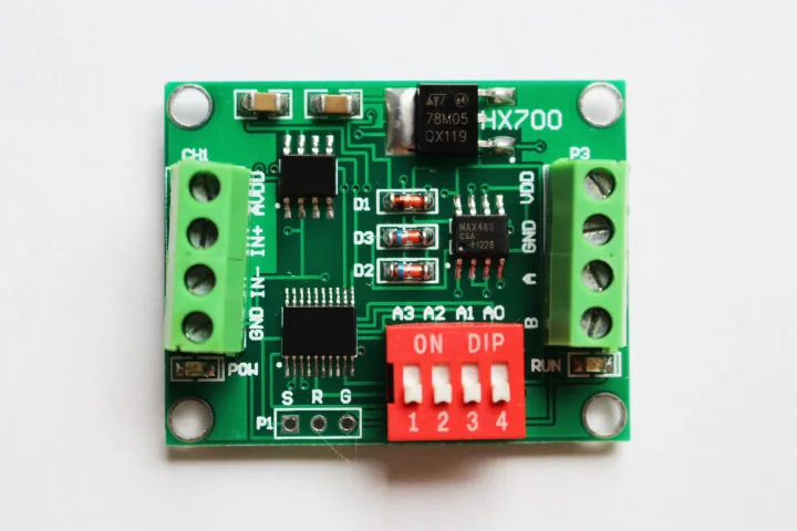 AD Module for Load Cells Force Measurement Module 24-bit Analog to Digital Conversion 485 Communication