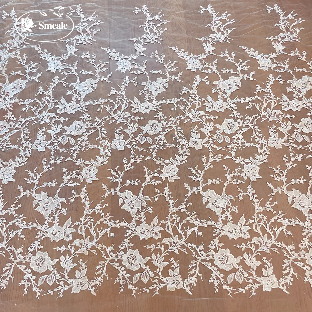 Spitze Stickerei Blumen stoff, Hochzeits kleid, Kinder bekleidung, DIY Kleid Zubehör, RS2401 – Detail 6