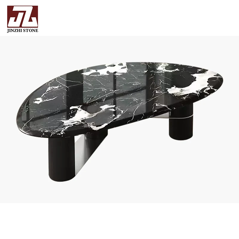 Traditional Design Stone Coffee Tea Table for Small Spaces for Living Room Balcony or Home Furniture