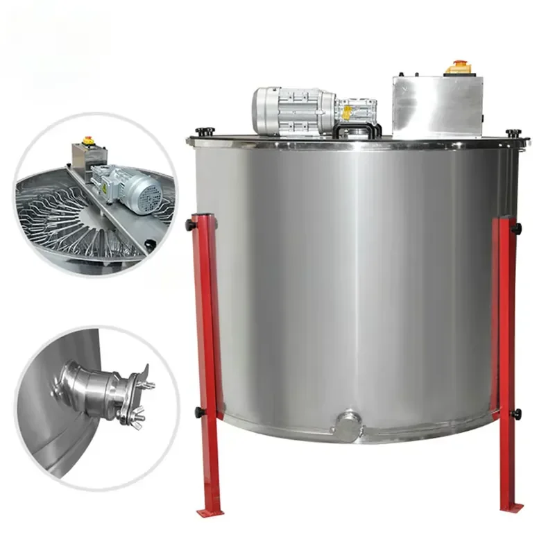 24 Frame Electric Honey Extractor Stainless Steel Hand Cranked Honey Spinner Portable Beekeeping Equipment for Beekeepers